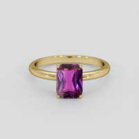 2.24 Ct. Purple Sapphire Ring, 18K Yellow Gold 1