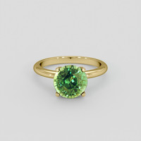 3.99 Ct. Green Sapphire Ring, 18K Yellow Gold 1