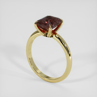 3.06 Ct. Brown Sapphire Ring, 18K Yellow Gold 2
