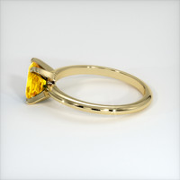 1.29 Ct. Yellowish Orange Sapphire Ring, 18K Yellow Gold 4