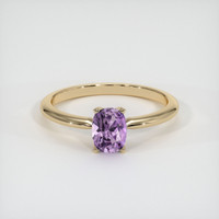 0.68 Ct. Sapphire Ring, 18K Yellow Gold 1