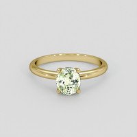 1.44 Ct. Yellowish Green Sapphire Ring, 18K Yellow Gold 1