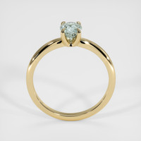 0.66 Ct. Bluish Green Sapphire Ring, 18K Yellow Gold 3