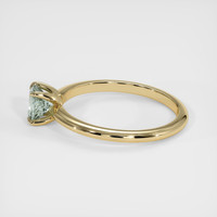 0.66 Ct. Bluish Green Sapphire Ring, 18K Yellow Gold 4