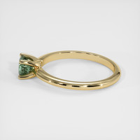 0.57 Ct. Green Sapphire Ring, 18K Yellow Gold 4