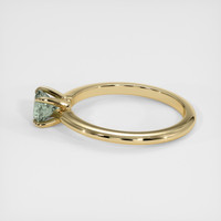 0.63 Ct. Green Sapphire Ring, 18K Yellow Gold 4