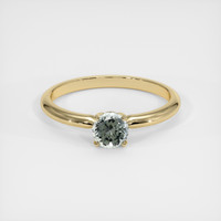 0.76 Ct. Bluish Grey Sapphire Ring, 18K Yellow Gold 1