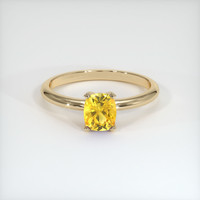 0.92 Ct. Yellow Sapphire Ring, 18K Yellow Gold 1