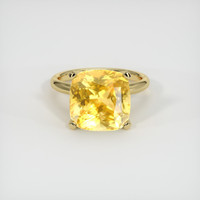 10.02 Ct. Sapphire Ring, 18K Yellow Gold 1