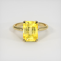 3.77 Ct. Sapphire Ring, 18K Yellow Gold 1