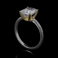 2.00 Ct. Gemstone Ring, 14K Yellow & White 2