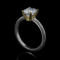 1.18 Ct. Gemstone Ring, 14K Yellow & White 2