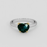 1.88 Ct. Bluish Green Sapphire Ring, 14K Yellow & White 1