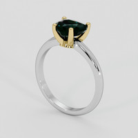 1.88 Ct. Bluish Green Sapphire Ring, 14K Yellow & White 2