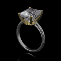 4.74 Ct. Gemstone Ring, 18K Yellow & White 2