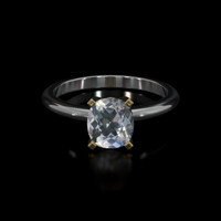 1.18 Ct. Gemstone Ring, 18K Yellow & White 1