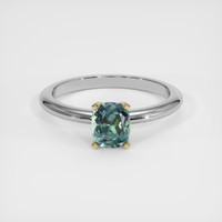 0.88 Ct. Sapphire Ring, 18K Yellow & White 1