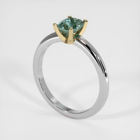 0.88 Ct. Sapphire Ring, 18K Yellow & White 2