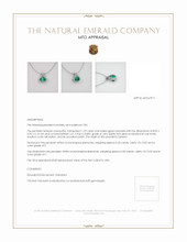 Emerald Pendant 1.23 Ct., Platinum 950 Appraisal