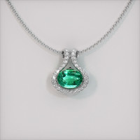 1.23 Ct. Emerald  Pendant - Platinum 950