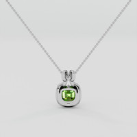 3.93 Ct. Green (Lime Green) Peridot Pendant, Platinum 950 4