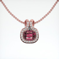 3.99 Ct. Gemstone Pendant, 14K Rose Gold 1
