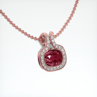3.99 Ct. Gemstone Pendant, 14K Rose Gold 2