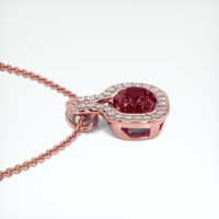 3.99 Ct. Gemstone Pendant, 14K Rose Gold 3
