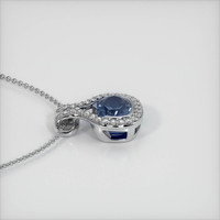0.94 Ct. Sapphire Pendant, 14K White Gold 3