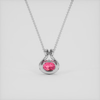 2.02 Ct. Padparadscha Sapphire Pendant, 14K White Gold 4