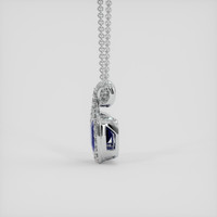 0.97 Ct. Blue Sapphire Pendant, 14K White Gold 3
