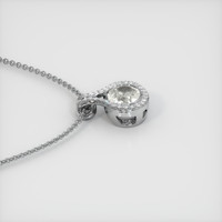 0.92 Ct. Sapphire Pendant, 14K White Gold 3