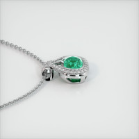 1.06 Ct. Emerald Pendant, 18K White Gold 3
