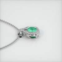 1.07 Ct. Emerald  Pendant - 18K White Gold