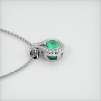 1.71 Ct. Emerald Pendant, 18K White Gold 3