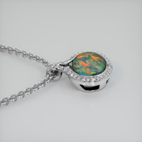 4.25 Ct. Gemstone Pendant, 18K White Gold 3