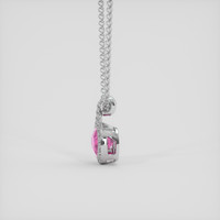 2.21 Ct. Pink Sapphire Pendant, 18K White Gold 3