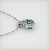 0.96 Ct. Green Sapphire Pendant, 18K White Gold 3