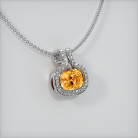4.93 Ct. Sapphire Pendant, 18K White Gold 2