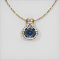 0.94 Ct. Sapphire Pendant, 14K Yellow Gold 1