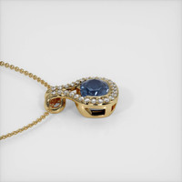 0.94 Ct. Sapphire Pendant, 14K Yellow Gold 3