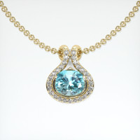 4.81 Ct. Gemstone Pendant, 14K Yellow Gold 1