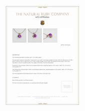 Ruby Pendant 6.66 Ct. 14K Yellow Gold Appraisal