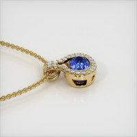 1.27 Ct. Blue Sapphire Pendant, 14K Yellow Gold 3