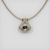 0.92 Ct. White Sapphire Pendant, 14K Yellow Gold 1