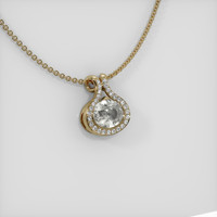 0.92 Ct. Sapphire Pendant, 14K Yellow Gold 2