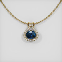 0.86 Ct. Sapphire Pendant, 14K Yellow Gold 1