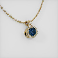 0.86 Ct. Sapphire Pendant, 14K Yellow Gold 2
