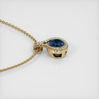 0.86 Ct. Sapphire Pendant, 14K Yellow Gold 3