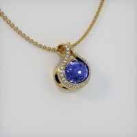 3.30 Ct. Sapphire Pendant, 18K Yellow Gold 2
